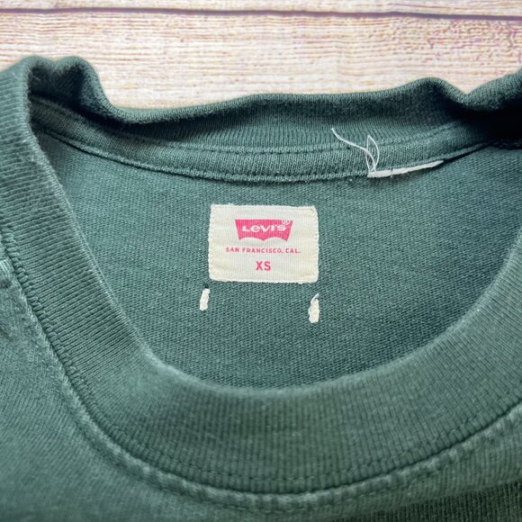 Levi's Green Crewneck Sweatshirt XS Vintage Wash San Francisco Long Sleeve - Picture 7 of 9